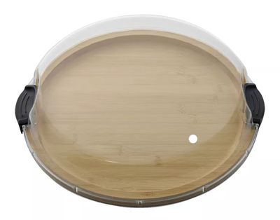 FW 14" ROUND BLACK LOCKS BAMBOO BUILD-A-BOARD - 5317651