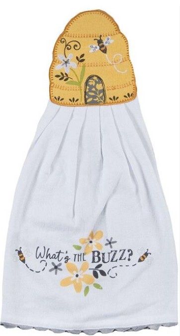 BEEHIVE BUZZ HANG-UP TOWEL - R8066