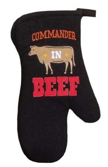 COMMANDER IN BEEF OVEN MITT - R8085