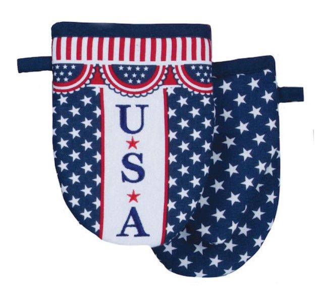 USA EMBROIDERED GRABBER MITT - R8575