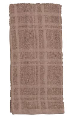 KB TAUPE 2PC SOLID TERRY KITCHEN TOWELS - R6430