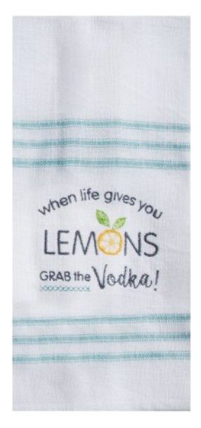 GRAB THE VODKA EMBROIDERED TEA TOWEL - R8126