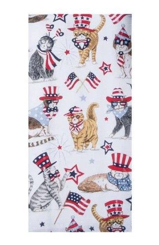 PATRIOTIC CATS DUAL PURPOSE TOWEL - R8074