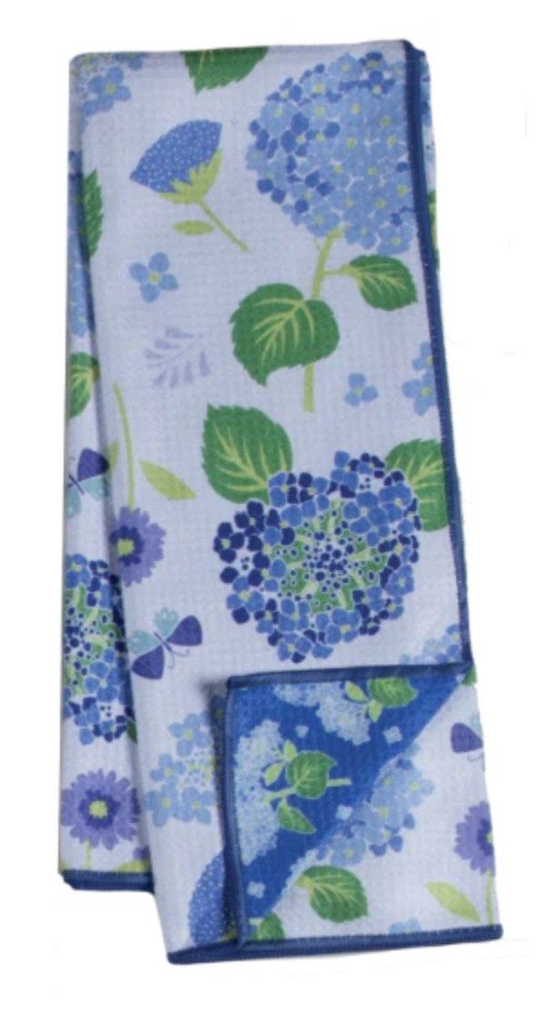 BLUE HYDRANGEA ECO EARTH TOWEL - R8618