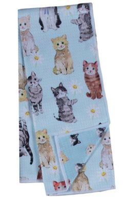 CATS WITH DAISIES ECO TOWEL - R8636