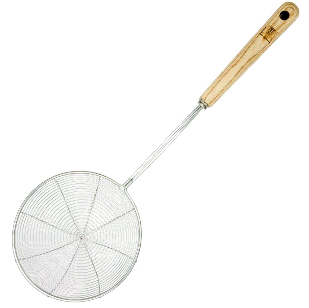JOYCE CHEN 5" S/S SPIDER STRAINER W/ WOOD HANDLE - J30-0038