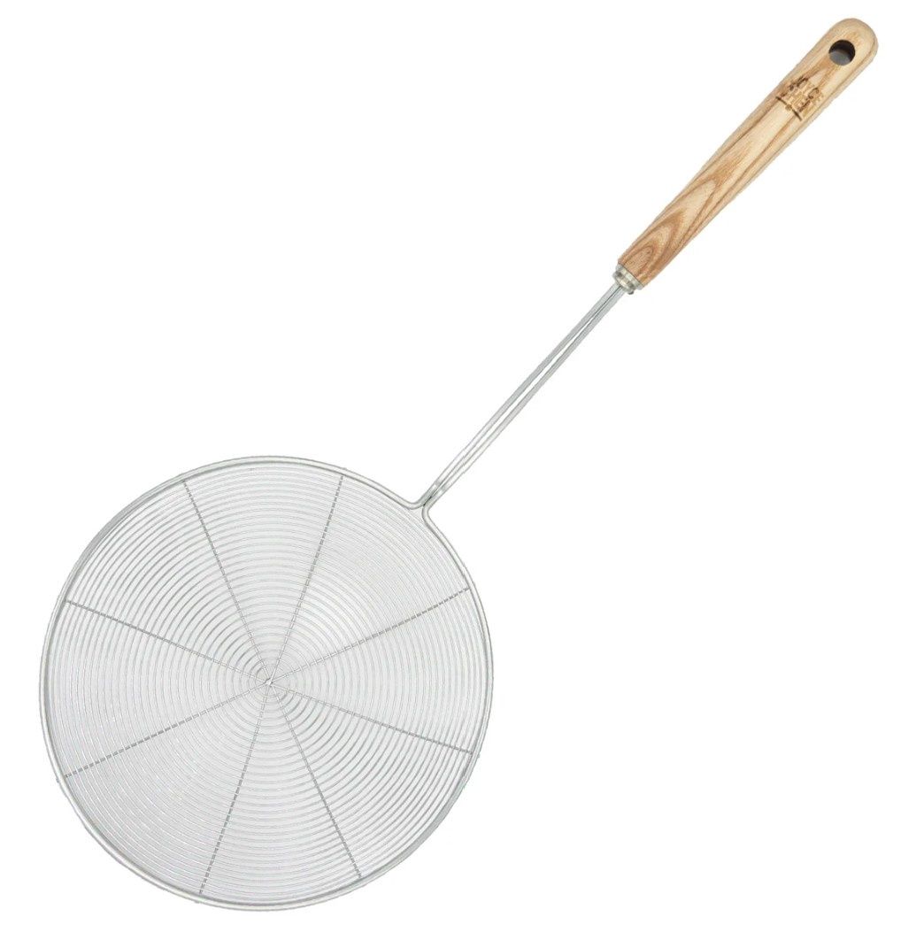 JOYCE CHEN 7" S/S SPIDER STRAINER W/ WOOD HANDLE - J30-0039