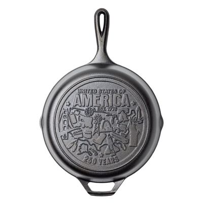 10.25" USA ICONS SEASONED CAST IRON SKILLET - L8SKA250