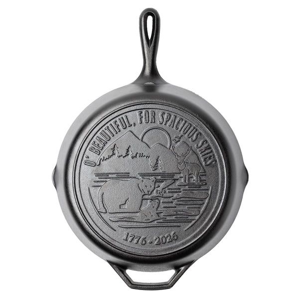 12" USA SPACIOUS SKIES SEASONED CAST IRON SKILLET - L10SKA250