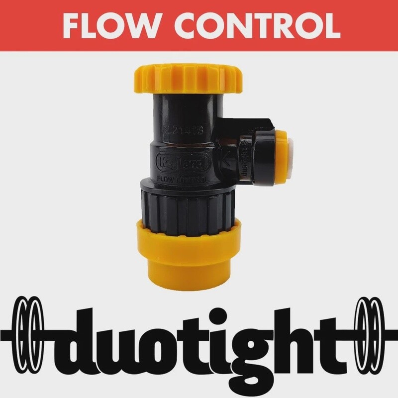 Flow Control Ball Lock Disconnect (Liquid Black +Yellow)