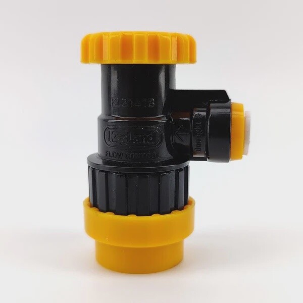 Flow Control Ball Lock Disconnect (Liquid Black +Yellow)
