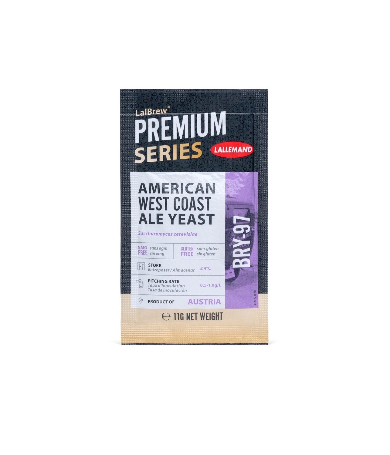 LalBrew Premium Series - American West Coast Ale Yeast (BRY-97) x 11g