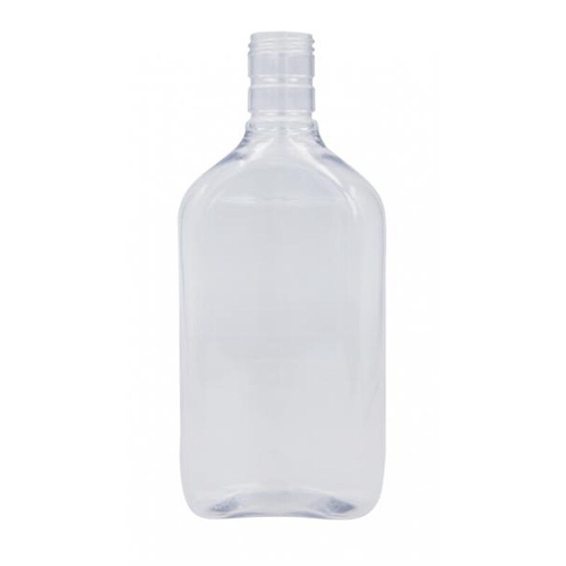 PET Spirit Bottle 500ml Clear inc Cap