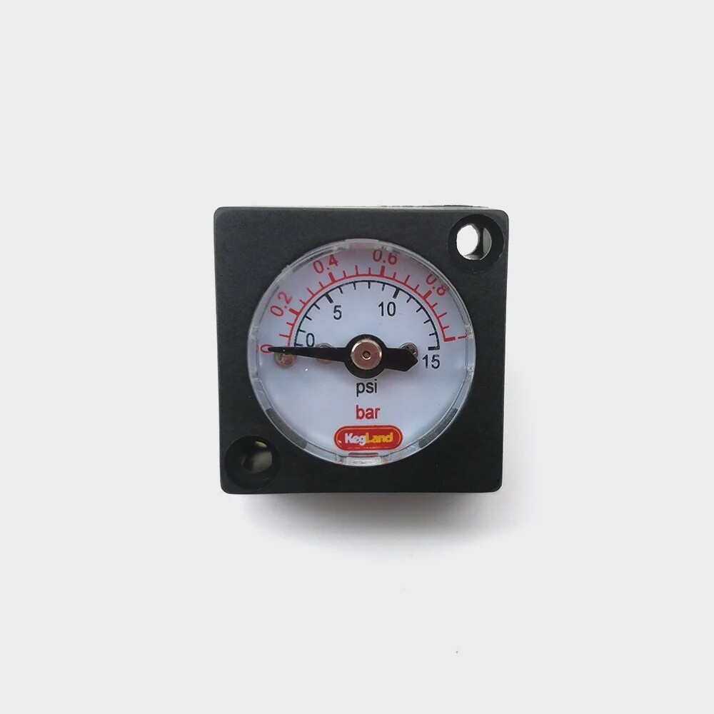 Mini Gauge 0-15psi (0-1.5bar) - for Inline duotight regulator or blowtie