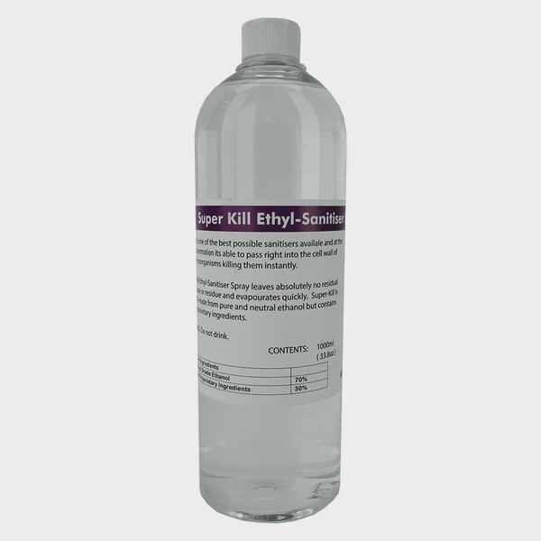 Super Kill Ethyl Sanitiser Spray 1000mL (Ethanol, Alcohol)