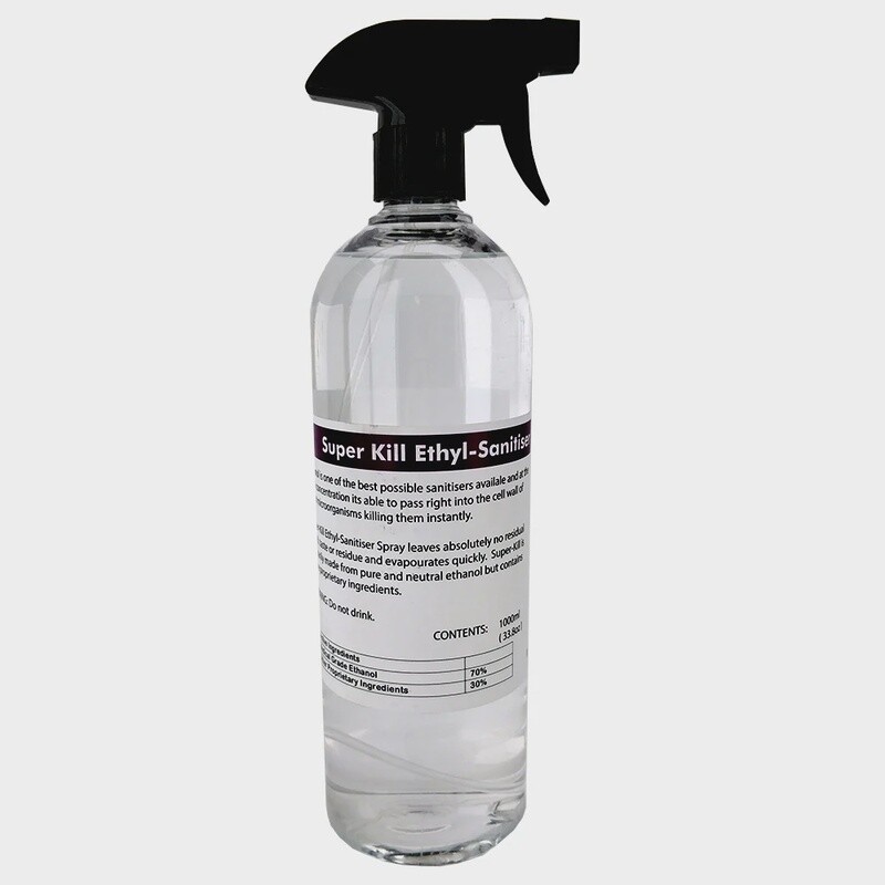 Super Kill Ethyl Sanitiser Spray 1000mL (Ethanol, Alcohol)