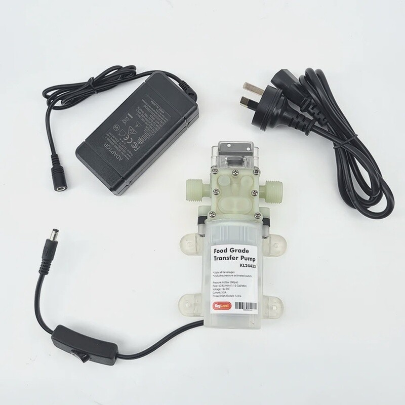 Super Sucker 1/2 Inch BSP Self Priming Siphon Transfer Diaphragm Pump &amp; Transformer