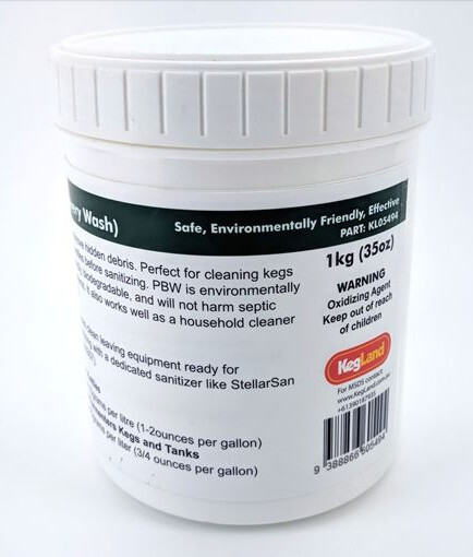 StellarClean PBW (Powerful Brewing Wash) - Brewery Cleaner, Beer Line Cleaner, Keg Wash (1kg 35oz)