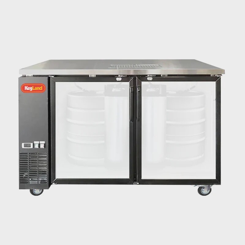 Grand Deluxe 3 Black - Two Glass Door Kegerator