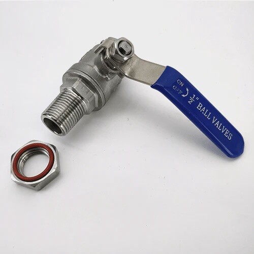 1/2 Inch BSP Stainless Ball Valve Assembly