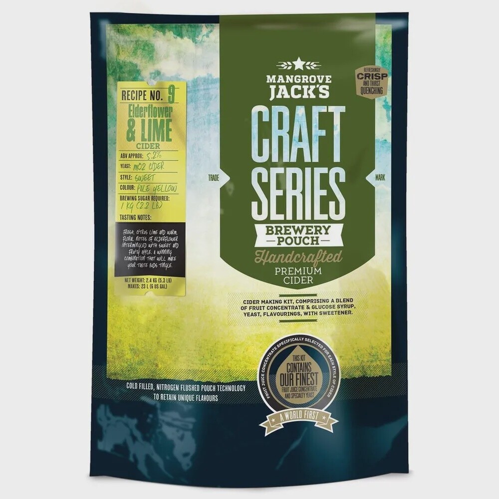 Mangrove Jack&#39;s Craft Series Elderflower &amp; Lime Cider -2.4kg