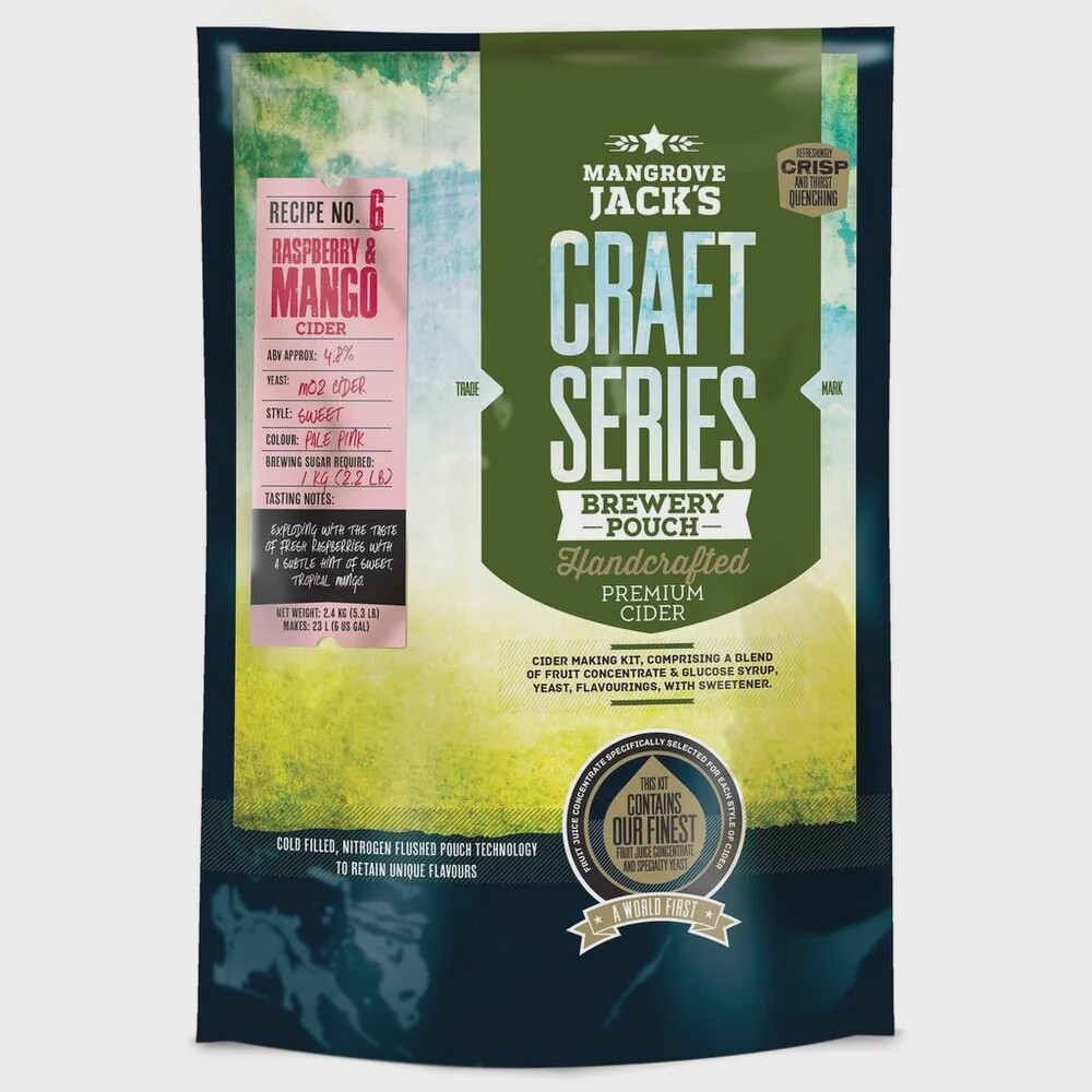 Mangrove Jack&#39;s Craft Series Raspberry &amp; Mango Cider