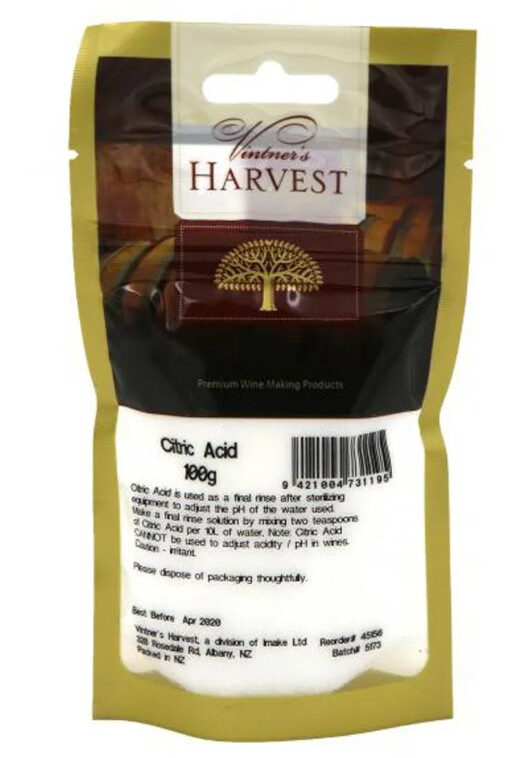 Vintner&#39;s Harvest Citric Acid 100g