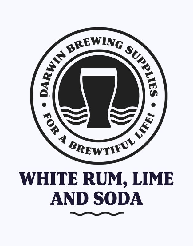 White Rum, Lime and Soda (Bicardi Style)