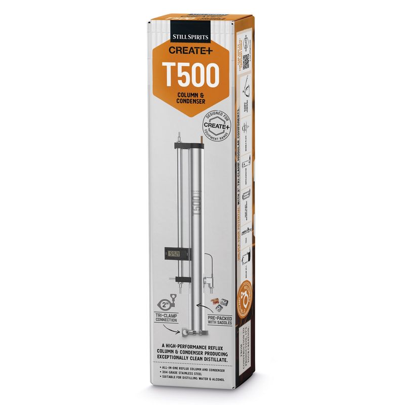 SS Create+ Stainless Steel T500 Column &amp; Condenser
