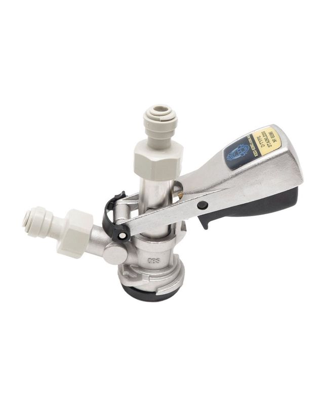 D-Type Keg Coupler with Push In Fittings