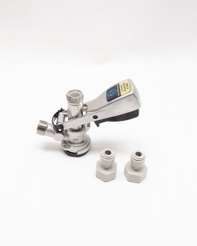 D-Type Keg Coupler with Push In Fittings