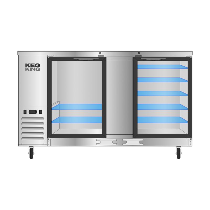 Large Two Door Super Deluxe Kegerator
