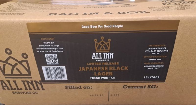Black Japanese Lager Fresh Wort Kit - All Inn Brewing Co