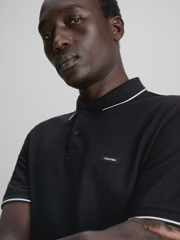 Slim Polo Shirt, Colour: Black, Size: S