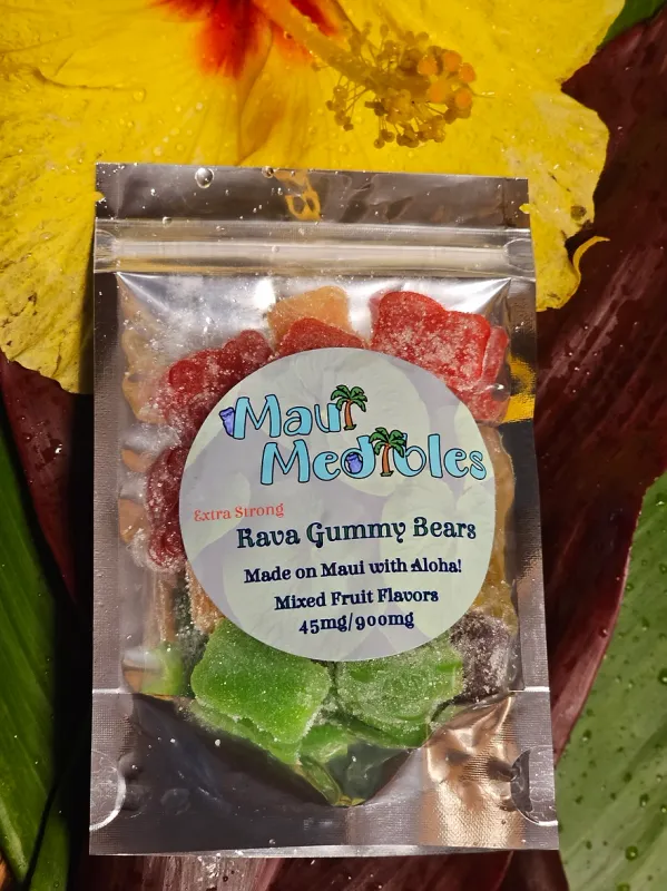 Extra Strength Mixed Fruit Kava Gummy Bears 45mg Ea 900mg Per Bag C02 Extract Kavalactones