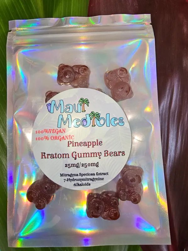 100%Vegan &amp; Organic Pineapple Kratom Bears