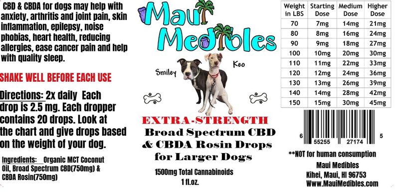 Extra Strength Broad Spectrum CBD &amp; CBDA Rosin for Larger Dogs