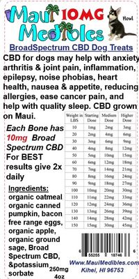 Extra Strength Broad Spectrum CBD Dog Treats 10mg ea