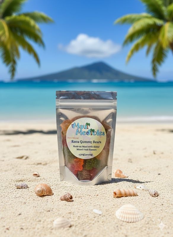 Extra Strength Mixed Fruit Kava Gummy Bears 45mg Ea 900mg Per Bag C02 Extract Kavalactones