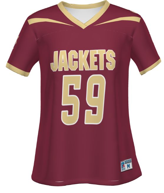 Williamstown Yellow Jackets Ladies Maroon Football Fan Jersey