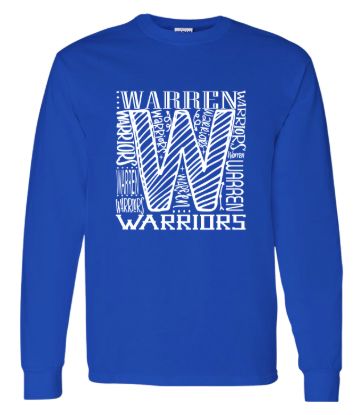 Warren Warriors Long Sleeve T - W Design