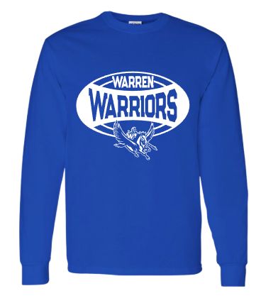 Warren Warriors Long Sleeve T - Oval Design