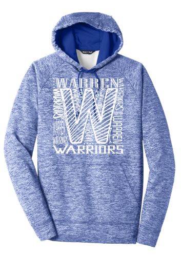 Warren Warriors Heathered Moisture Wicking Hoodie