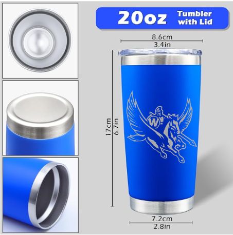 Warren Warriors 20oz Engraved Tumbler