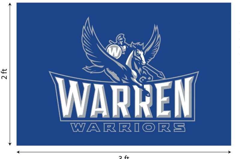 Warren Warriors 2&#39;x3&#39; Warren Warriors Flag with Gromets