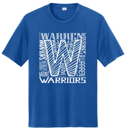 Warren Warriors Moisture Wicking T - W Design