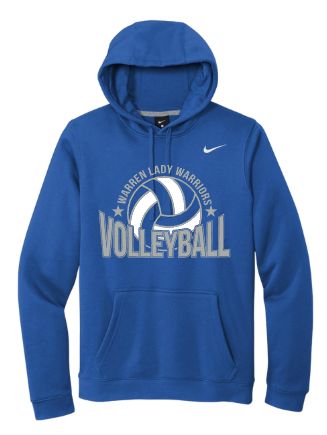 Warren Lady Warriors Volleyball Nike Club Fleece Pullover Hoodie