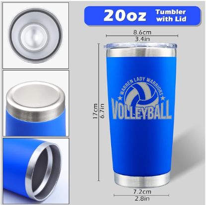 ​Warren Lady Warriors Volleyball 20oz Laser Engraved Tumbler