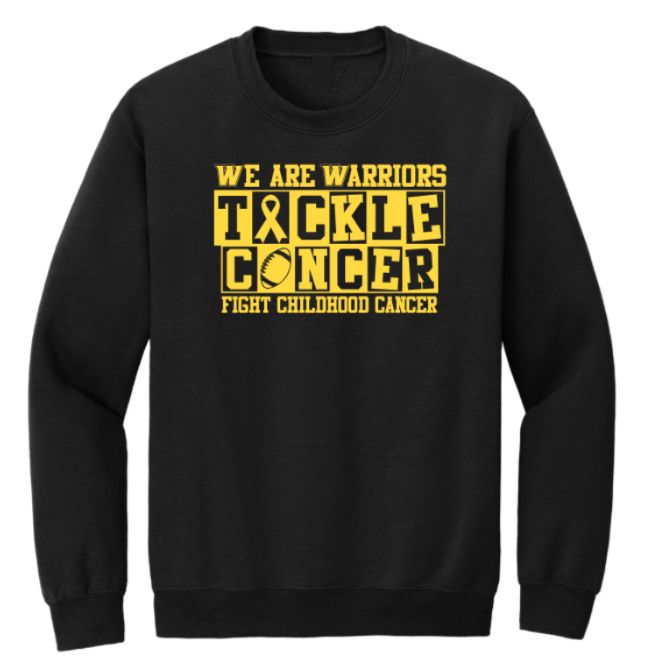 Warren Football Tackle Childhood Cancer Crewneck