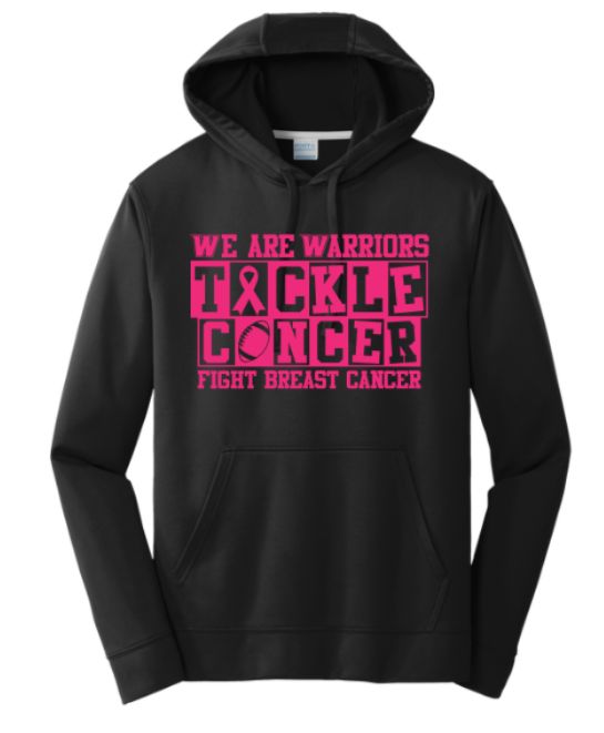 Warren Football Tackle Breast Cancer Moisture Wick Hoodie